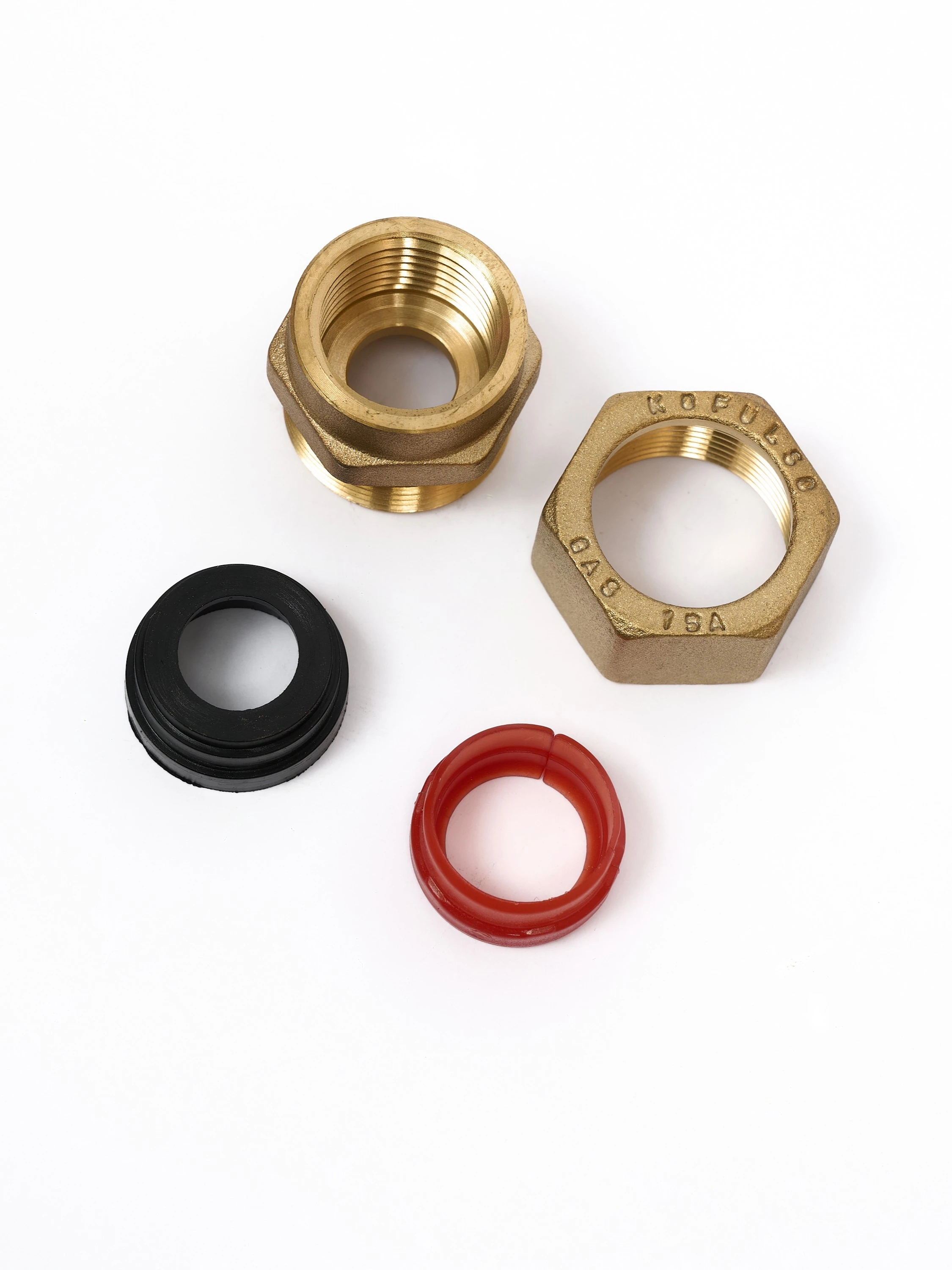 Фитинг газовый с диэлетрической вставкой разобранный