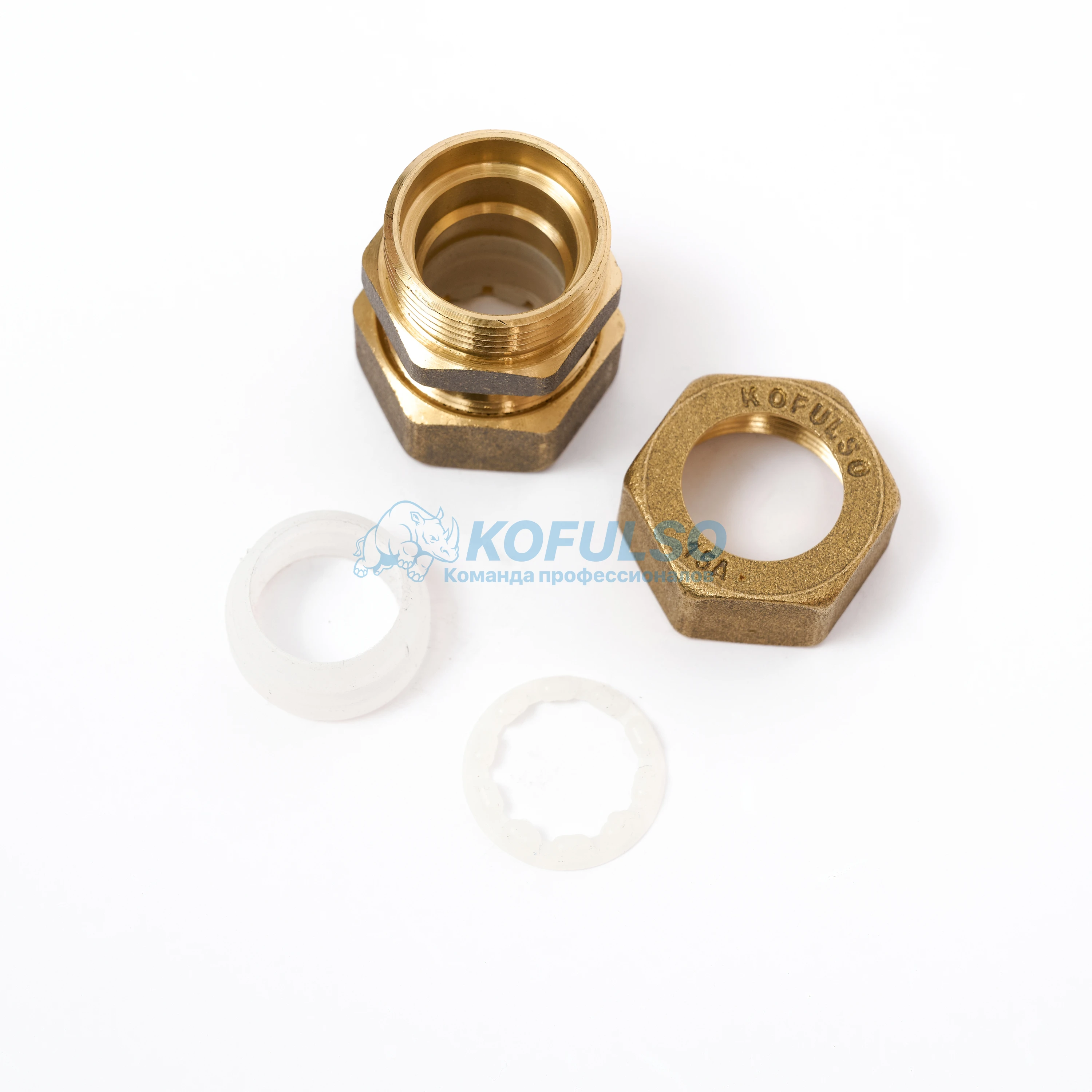 Муфта Kofulso BU15 соединительная для 2 труб 1/2 дюйма в разборе